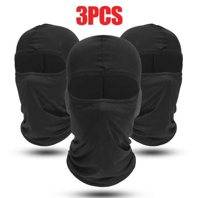 Lot de 3) Cagoule Protection Solaire Cyclisme Ski Masque Complet Coupe-Vent Bonnet Respirant Pêche Randonnée Bonnet Hommes 3 Pcs
