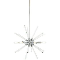 George Kovacs Spiked 18" Wide Chrome 6-Light Pendant