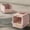 pink, variant on Double-Door Enclosed Litter House with Top Exit & Removable Pan for Mess-Free Enclosed Cats Litter Box with Bag
