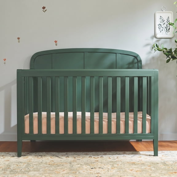 Little Seeds Briar 6-in-1 Convertible Crib , Bottle Green