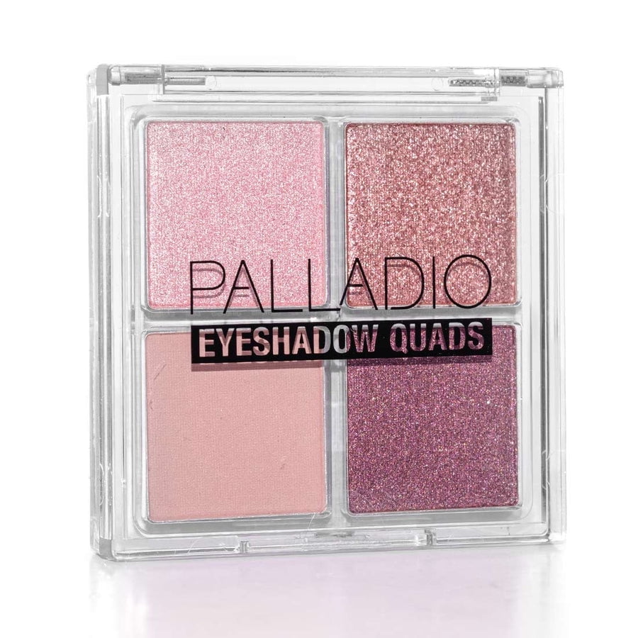"Palladio Eyeshadow Quads Velvety Pigmented Blendable Matte, Metallic