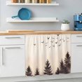 thumbnail image 6 of Rustic Mist Forest Sink Skirt 11"Wx13"L,Dustproof Under Sink Curtain with Self Adhesive Tape,Vintage Watercolor Natural Landscape Cabinet Curtain Cover for Bathroom Vanity,Kitchen Storage Shelf, 6 of 9