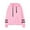 Pink, variant on Odeerbi Sweaters For Women Trendy 2025 Casual Hooded Slim-fit Double Horizontal Bars Sweater Coat White