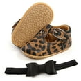 thumbnail image 3 of Soft Sole Leather Baby Shoes, Infant Baby Anti-Slip Walking Shoes Moccasinss Rubber Sole Crib Shoes with Headband, 3 of 3