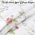 thumbnail image 5 of Cozy Line Home Fashions Floral Microfiber Quilt, King - Reversible, 5 of 6