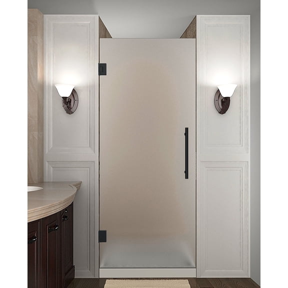 Aston SDR995F-MB-23-10 Cascadia 23" Wide X 72" High Frameless Hinged Shower Door - Black