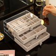 thumbnail image 4 of Jewelry Organizer Drawer Multilayer Jewelry Storage Box for Necklace Stud Earrings Ring, 4 of 6