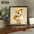 thumbnail image 7 of A 12*12-inch wooden framed painting - a little duck carrying a yellow schoolbag and wearing a yellow hat. It can be used as a home decoration item, or it can be a wonderful gift., 7 of 7