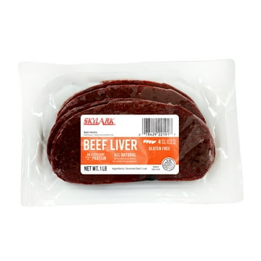 Skylark Frozen Beef Liver 4 Slices, 1 lb