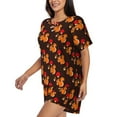 thumbnail image 2 of Naloa Cute Squirrel Women's Short-Sleeved Pajama Set, Loungewear, Summer pajamas, Breathable Cozy - XX-Large, 2 of 9