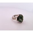 thumbnail image 3 of Natural Green Crystal Druzy Silver Adjustable Ring NGCDSAR, 3 of 8