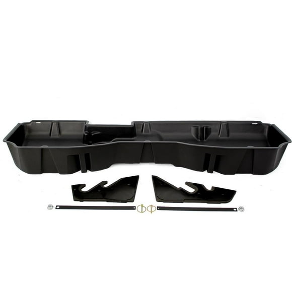 Du-Ha Under Seat Storage Unit 10300 Under Rear Seat; 2 Compartments; With Removable Dividers And Gun Rack Inserts; Jet Black; Heavy Duty Polyethylene