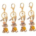 thumbnail image 1 of SURJDE 2pcs Bunny Keychain Key Rings for Car Keys Purse Key Chain for Wallet Baby Pendant Rhinestones, 1 of 7