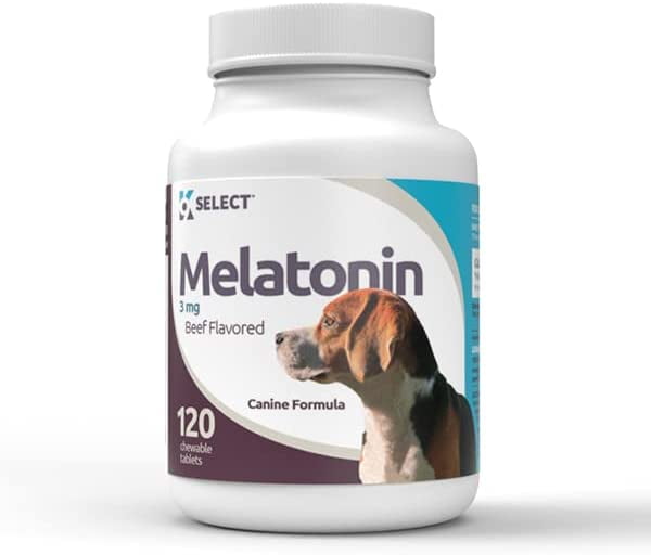 3mg Melatonin for Dogs - 120 Beef Flavored Chewable Melatonin Tablets Dogs Love!