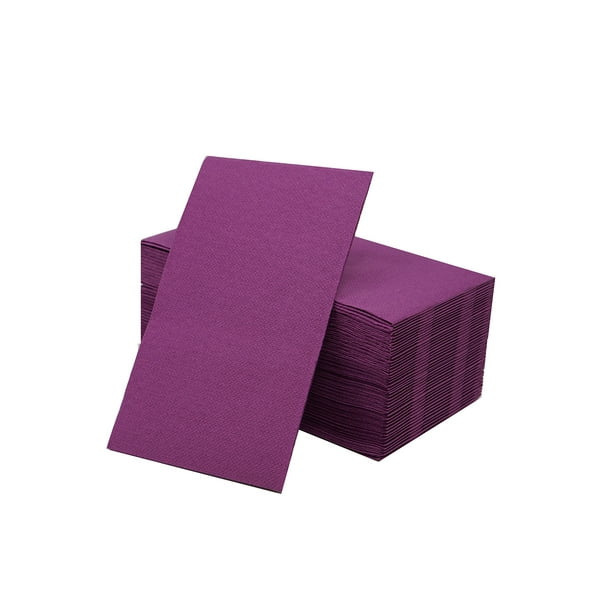 Linen Like Disposable Paper Guest Towels for Powder Room Violet Paper
