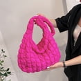 thumbnail image 2 of (Doblado Por La Mitad Y Enviado Dos Veces) Bolso Algodón Informal Gran Capacidad Bolso Cruzado A Cuadros Con Hilo Bordado 8046 Rosa Rojo, 2 of 9
