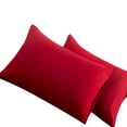 thumbnail image 3 of Fundas de almohada de satén suave y sedoso Advancent vino rojo 51*76cm 2 piezas, 3 of 6
