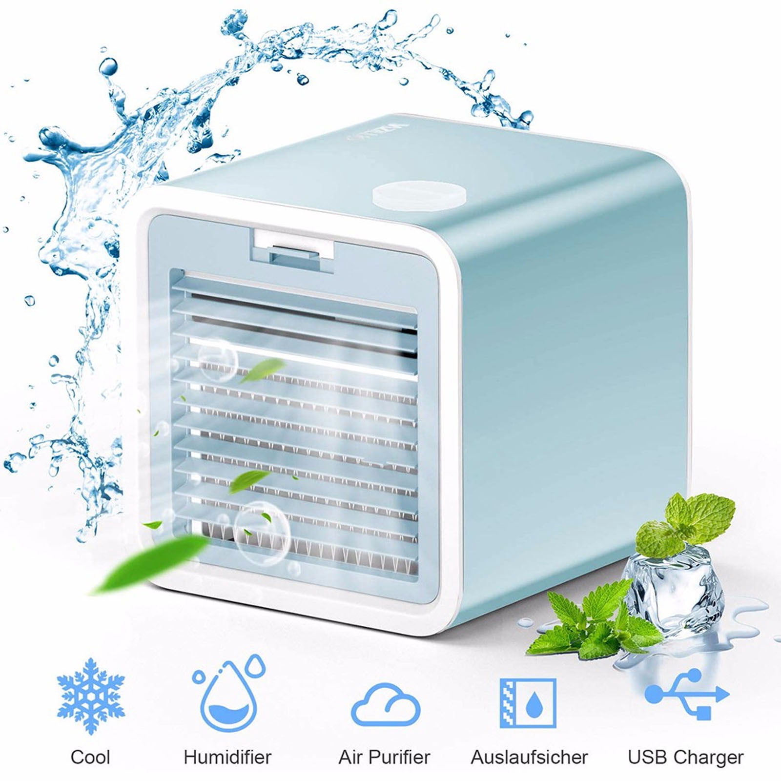 Needhep Handheld Mini Fan Koonie USB Desk Fan,Portable Personal Fan Clearance, Mini Desk Fan for Kids, 2024 New Room Cooling for Room Bedroom Home (Blue)