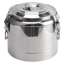 Stainless Steel Insulated Beverage Dispenser, Locking Lid, for Hot/Cold Coffee, Tea, Milk, Juice