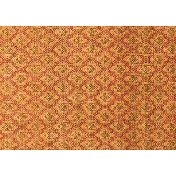 Ahgly Company Indoor Rectangle Abstract Orange Modern Area Rugs, 4' x 6'