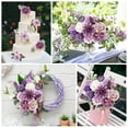 thumbnail image 5 of Artificial Purple Flowers Combo Silk Mix Peony Rose Hydrangea Fake Flowers w/Stem for DIY Wedding Bouquets Centerpieces Arrangements Table Party Bridal Baby Shower Home Fall Decor, 5 of 7