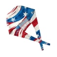 thumbnail image 4 of Independence Day 250th Anniversary Working Cap with Sweatband, Adjustable Patriotic Scrub Hat for Professionals, Dust-Proof Unisex Head Cover July 4th #0192 Vermilion, 4 of 7