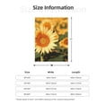 thumbnail image 5 of Fuzoiu Golden Sunflower In Field Print Flannel Throw Blanket,Light Weight Warm Decorative,Throw Blanket Cover for Sofa, Couch, Bedroom,Travel-80"x60", 5 of 6