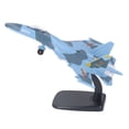 thumbnail image 3 of Avión de combate de 21,5 cm, modelo de aleación fundida a presión, simulación de juguete de combate para niños y adultos, color azul cielo., 3 of 14