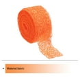 thumbnail image 3 of Unique Bargains Lace Trim 10 Yards 1.6 Inch Flower Elastic Lace Ribbons for Package Decoration Wedding Headbands Orange, 3 of 5