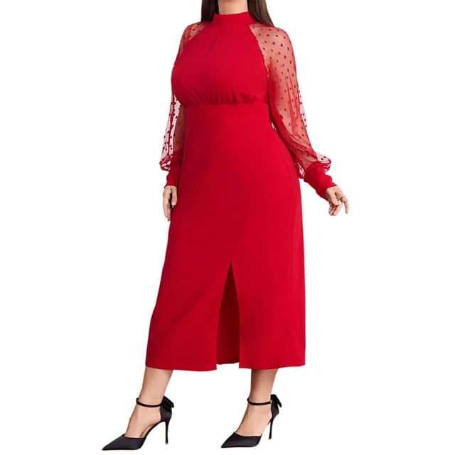 Vestido Elegante Casual Dama Glamour Tallas Extra Plus Dara Baby Vest072