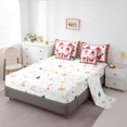 thumbnail image 5 of jejeloiu Cute Father Christmas Bedding Comforter Set 7-Piece,Merry Xmas King Bedding Sets,Happy New Year Bed Sheets For Girls Boys,Reathable Home Decor Reversible, 5 of 8