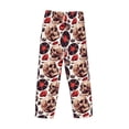 thumbnail image 3 of Vsdgher record lips Skull Print Mens Pajama Pants Sleep & Lounge Pants, PJ Bottoms With elastic waistb and Pockets, 3 of 5