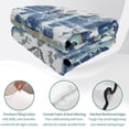 thumbnail image 4 of Queen Quilt Set 90''x96'', Blue Boho Lightweight Bedspread Coverlet Set with 2 Pillow Shams, Farmhouse Bohemian Medallion Oriental Flower Breathable All Season Quilt Bedding for Bedroom/Guest Room, 4 of 9