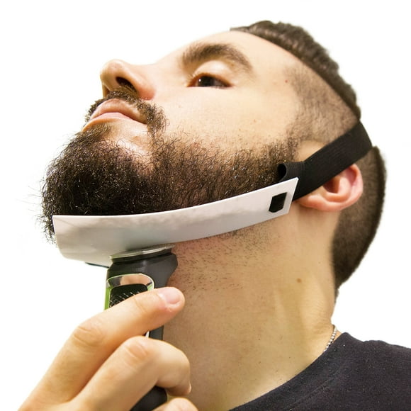 Aberlite Flexshaper - Beard Shaper Neckline Guide - Hands-Free & Flexible The Ultimate Shaping Template Trimmer Lineup Stencil Kit Beard Liner Tool Outliner (White)