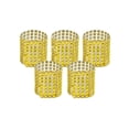 thumbnail image 6 of Farfi 8Pcs/Set Serviette Circles Anti-deformation Rustproof Hollow Design Rhinestone 8 Rows Banquet Cloth Napkin Button for Party (Golden), 6 of 12