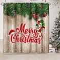 thumbnail image 2 of Snowflake Ball Bathroom Sets with Shower Curtain and Rugs and Accessories, Christmas Red Snowman Shower Curtain Sets, Santa Claus Shower Curtains for Bathroom Decor 4 Pcs, 2 of 8