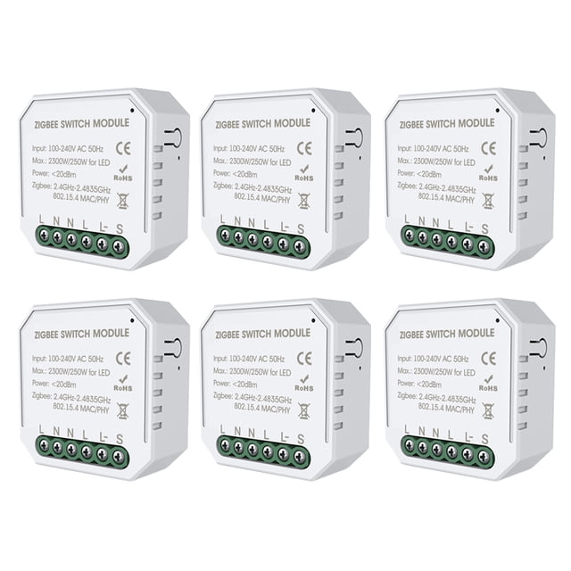Interruptor inteligente Irfora Tuya Zigbee DIY interruptor inteligente de una vía aplicación de cuerpo pequeño Control remoto Zigbee interruptor temporizador interruptor de luz Compatible con Google H Irfora Interruptor inteligente