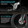 thumbnail image 3 of Freego X2 Electric Bicycle for Adults, Electric Bicycle for Teen 6000W Motor 1800wh Removable Battery, 50Mph/7Speed Electric Mountain Bicycle, 19" x2" Tire Full Suspension Full Hydraulic Brake, 3 of 7