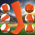 thumbnail image 5 of WHIPPY Baseball Socks for Youth Kids Boys Girls Knee High Tube Socks for Softball Football Soccer 3 Pairs, 5 of 6