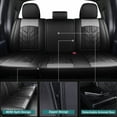 thumbnail image 6 of Fits For Toyota Tundra 2007-2024 Car 5-Seat Cover Front Rear Set Truck Cushion,Black&Gray, 6 of 9