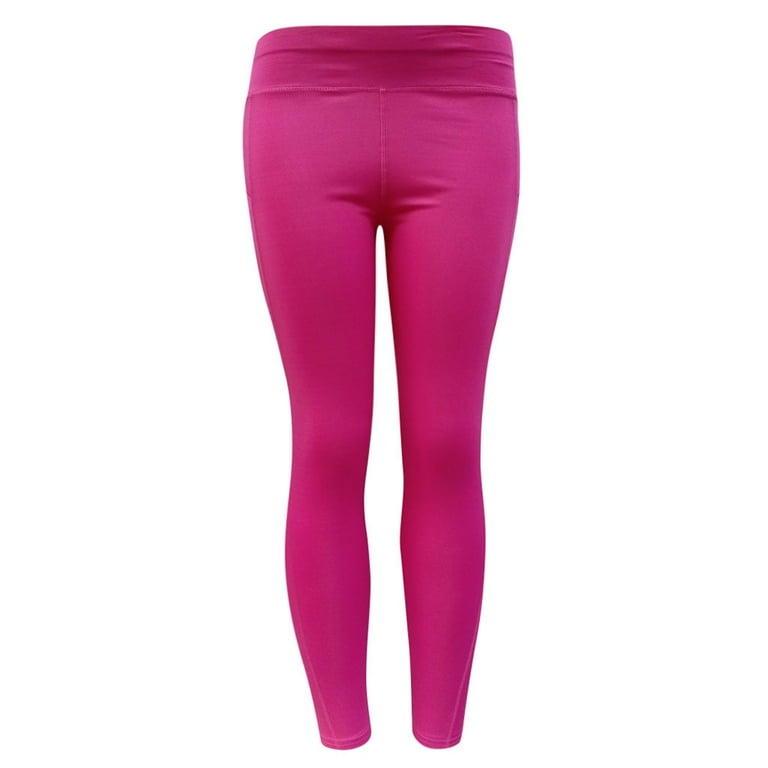 Abcnature Womens Yoga Pants, High Waisted Tummy Control Yoga Pants, Tummy  Control Running Legging with Pockets, Workout Leggings for Women Hot Pink S