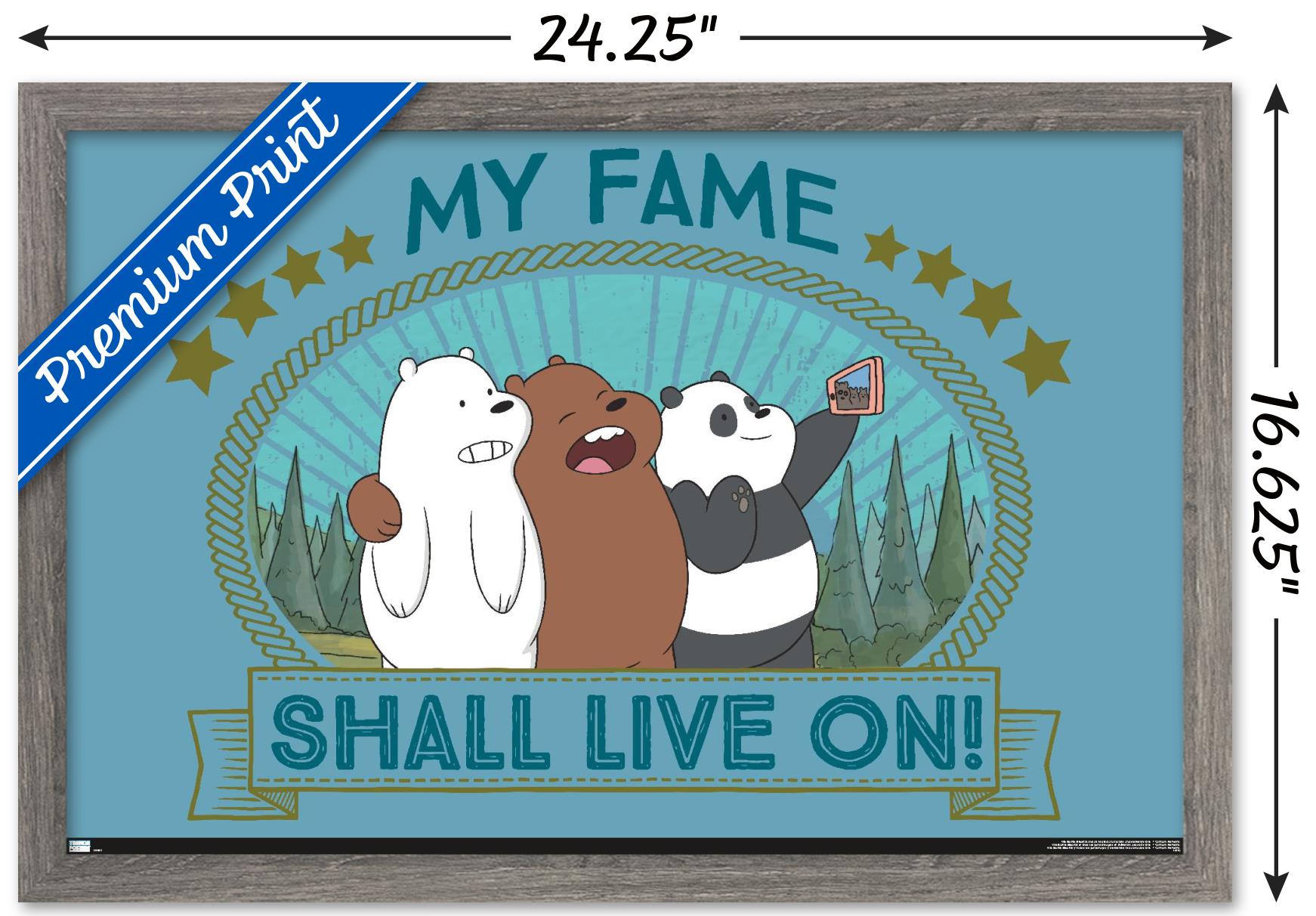 We Bare Bears - Fame Wall Poster, 14.725" x 22.375", Framed