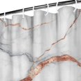 thumbnail image 3 of White Marble Rose Gold Line Pattern Shower Curtain 36"x72" ,Bathroom Decorative Shower Curtains Set with 12 Hooks,Modern Waterproof Washable Shower Curtain, 3 of 6