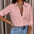 thumbnail image 5 of Jiyugala Women's Button Down Shirts Loose Casual Tops, 5 of 8