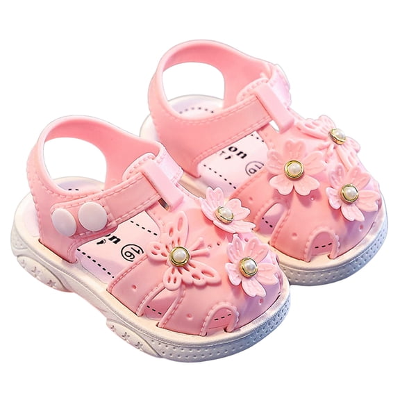 WZEIIOT Toddler Girls Sandals Outdoor Play Comfortable Breathable Lightweight Soft Sole Close Toe Sandals Summer Beach Non Casual Walking Sandals