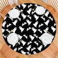 thumbnail image 2 of Halloween Ghost and Bat Silhouette Pattern Round Fitted Tablecloth with Elastic Edge,Dining Table Cover Waterproof,Outdoor Round Tablecloth for Camping,Dining,Indoor and Outdoor, 2 of 7