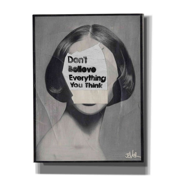 Epic Graffiti 'Think' by Loui Jover, Canvas, Wall Art, 12"x16"