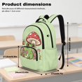 thumbnail image 7 of DISNIMO Frog Mushroom Printed Girls Backpack Cute School Backpack for Girls Kids Teens Durable Lightweight Bookbag with 1 Main Compartment, Front Zipper Pocket, 7 of 7