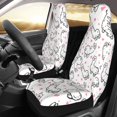 thumbnail image 2 of Honeii Alpacas and Hearts Print Car Seat Covers 2 Pieces, Full Set Universal Seat Covers for Cars, Waterproof Auto Seat Protectors, 2 of 7