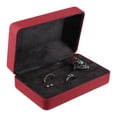 thumbnail image 3 of Unique Bargains 1pc PU Leather Multiple Ring Box for Accessories Storage and Display Red, 3 of 7